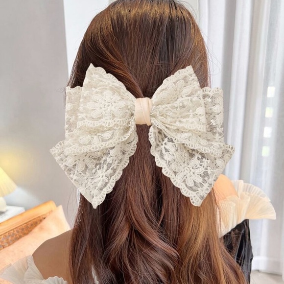 1pc Bow Decor Alligator Hair Clip Boho Valentine's Day - Picture 1 of 3